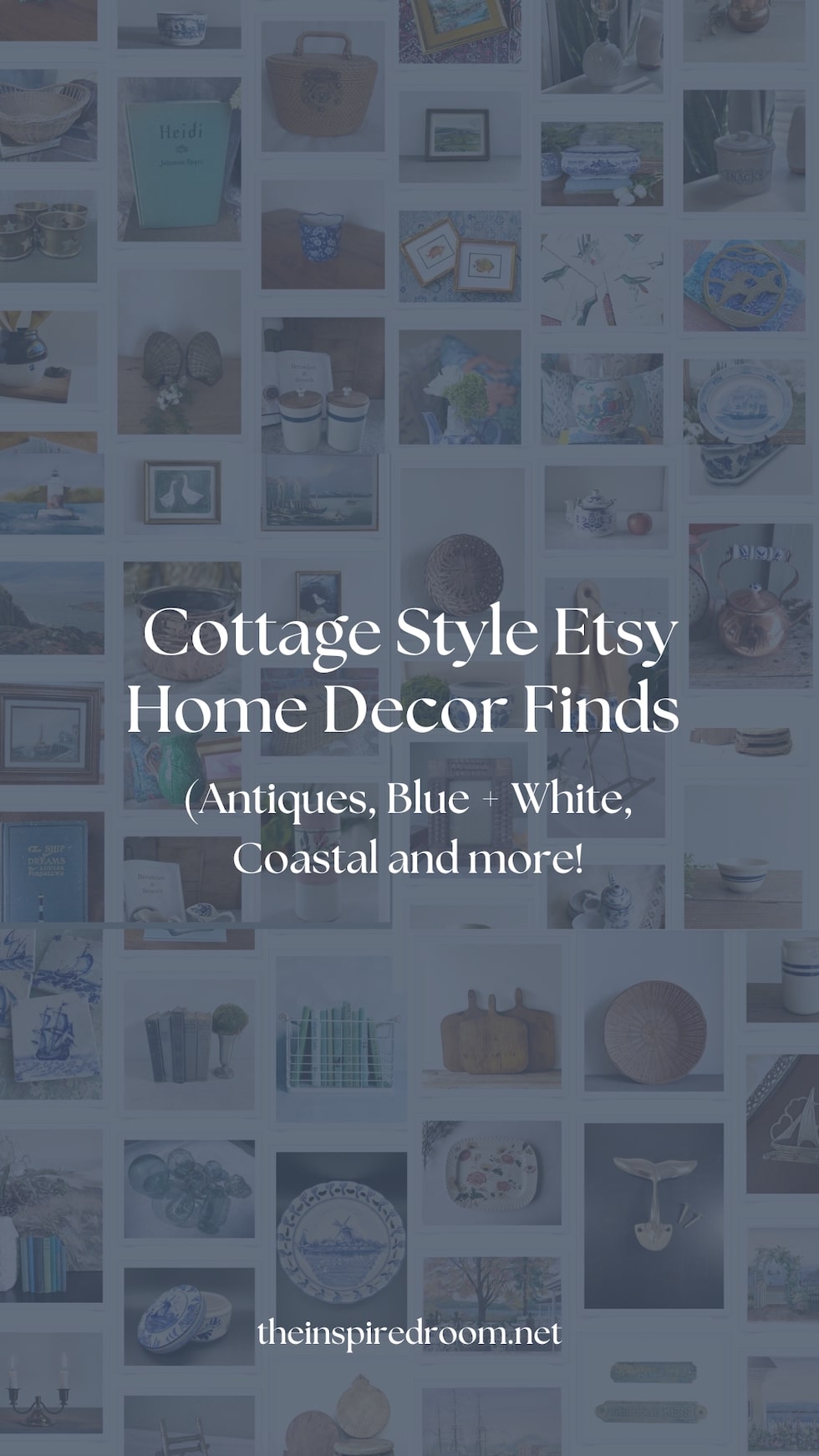 Cottage Style Etsy Home Decor Finds (Antiques, Blue + White, Coastal!)