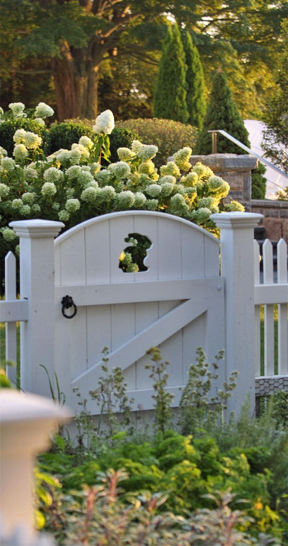 Enchanting Cottage Gates with Cutout Design Details
