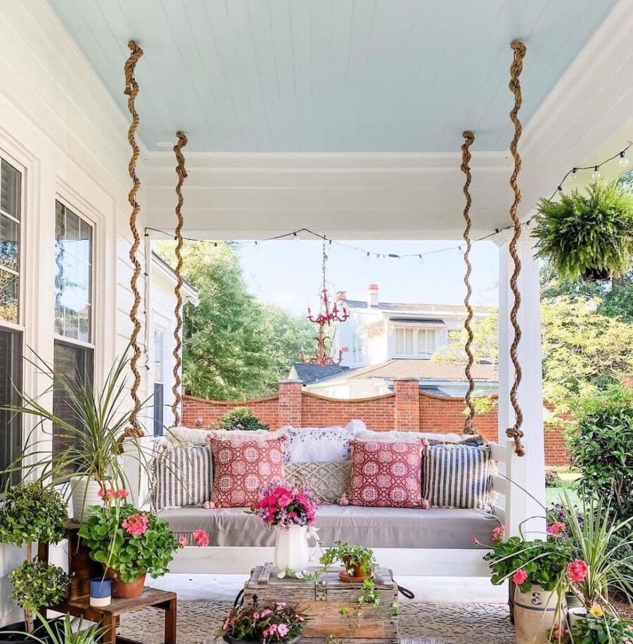 Blue Porch Ceilings {Sunday Strolls & Scrolls}