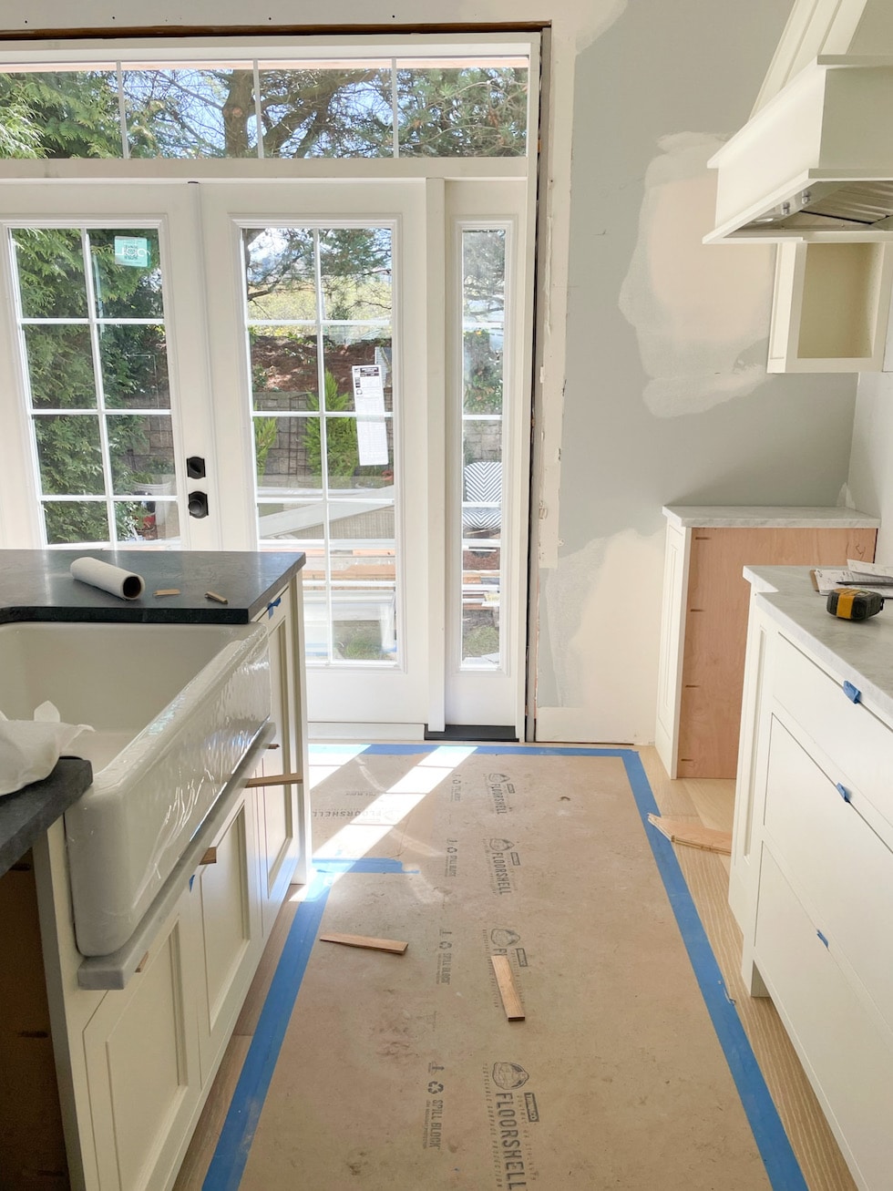 Kitchen Renovation Update: Marble, Soapstone, French Doors and Beadboard!