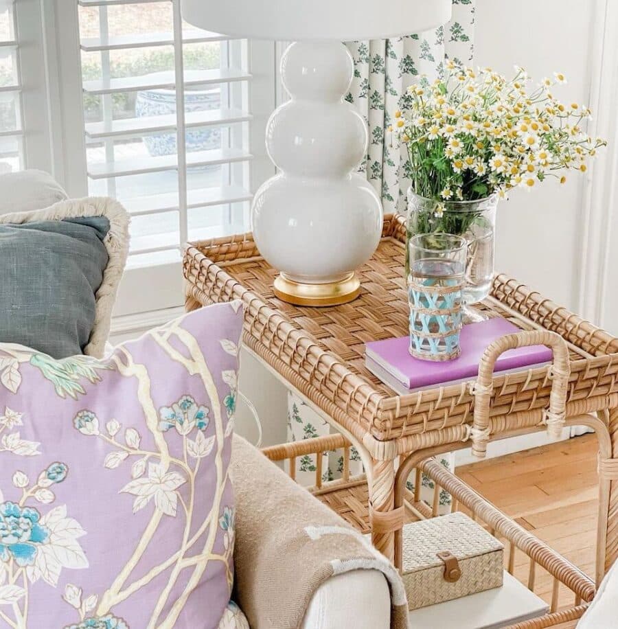 Rattan Bar Carts: Sunday Strolls & Scrolls