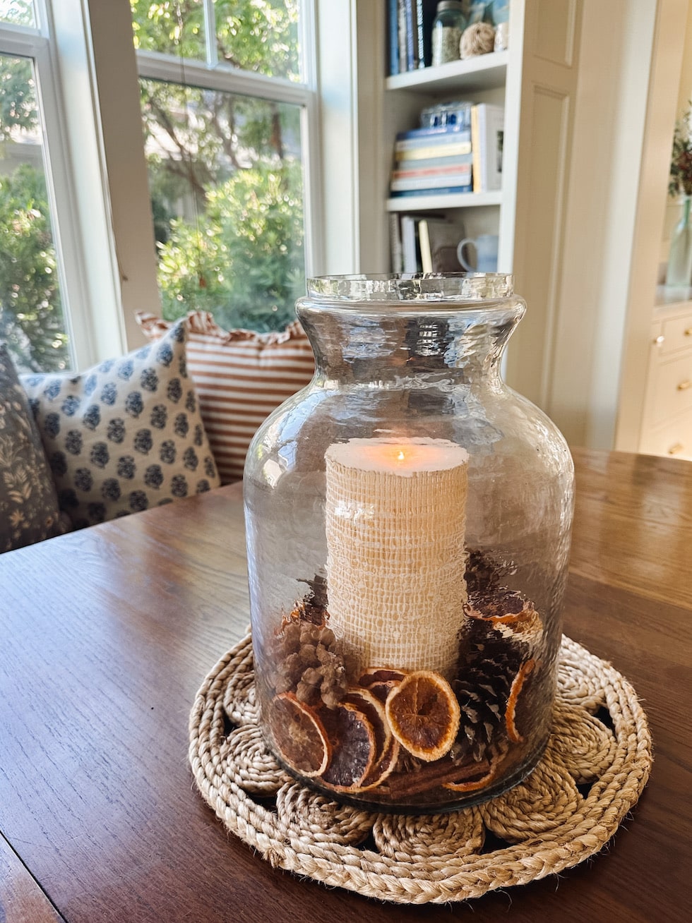 Simple but cute beach themed centerpiece, cylinder vases