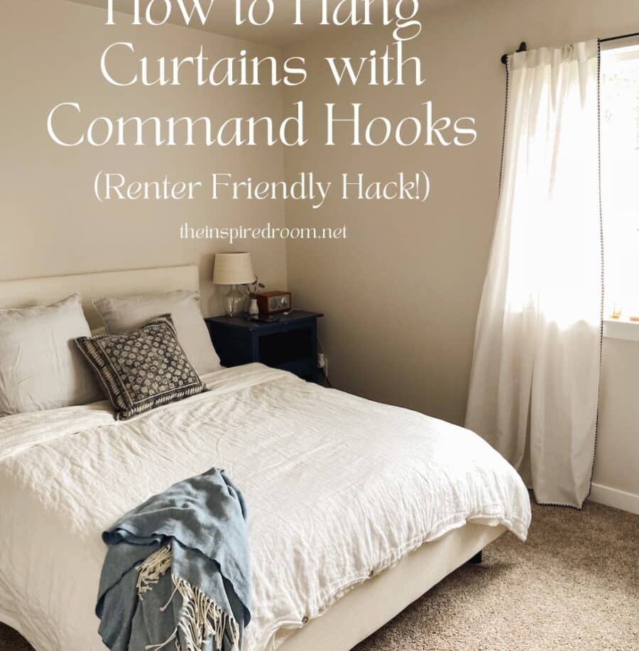 How to Hang Curtains with Command Hooks (Renter Friendly Hack!)