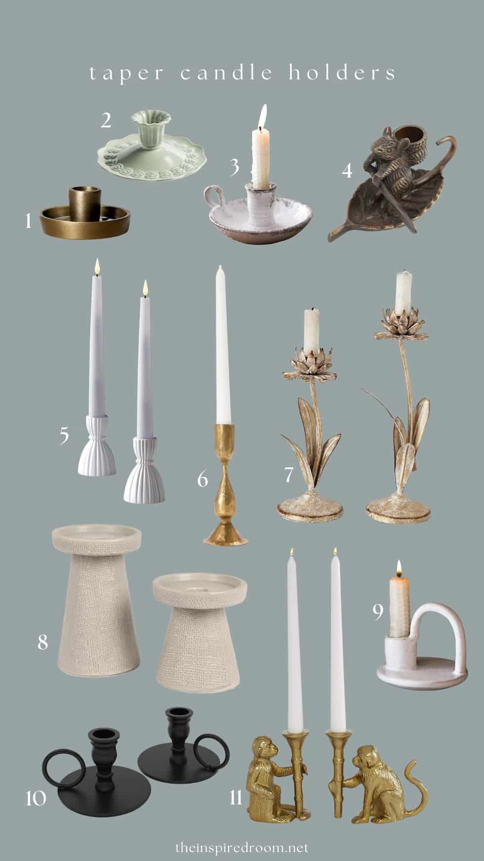 Candleholder Sources: A Round Up and Ideas for A Welcoming Home