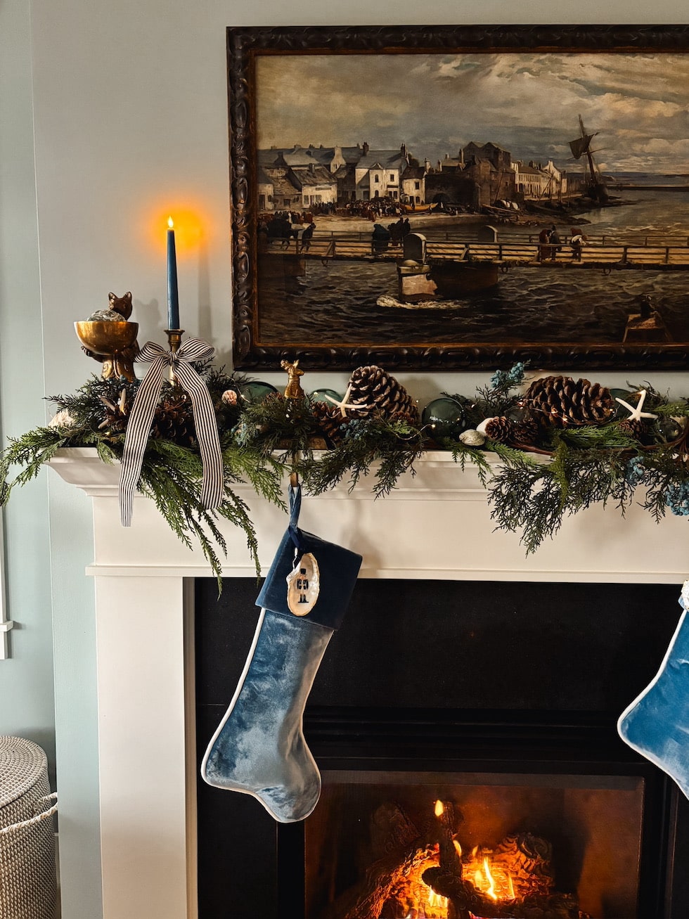 Our Coastal Christmas Mantel – The Impressed Room