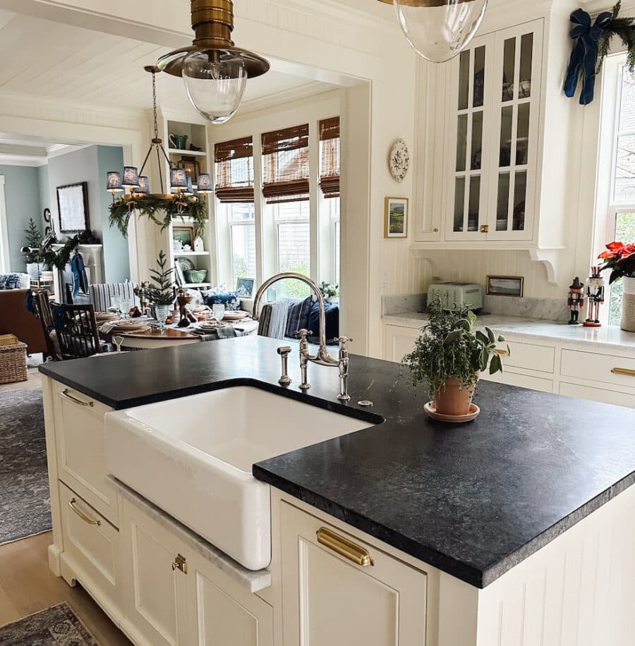The Story of Our English-Inspired Cottage Kitchen at Christmas
