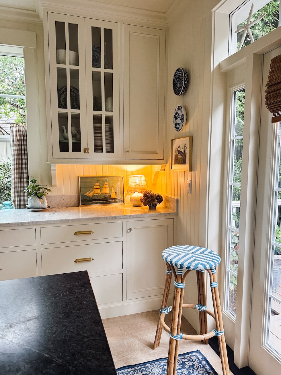 cozy lamp in a kitchen