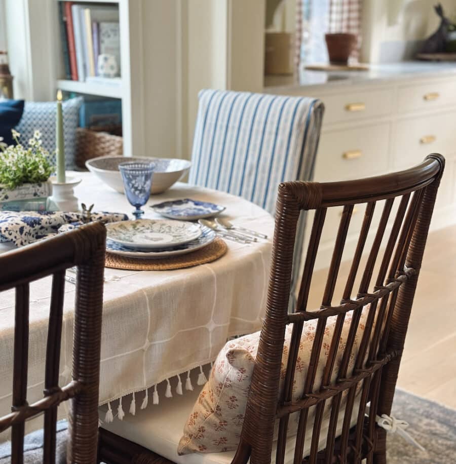 Charming Rattan and Wicker Dining Chairs (and sources)