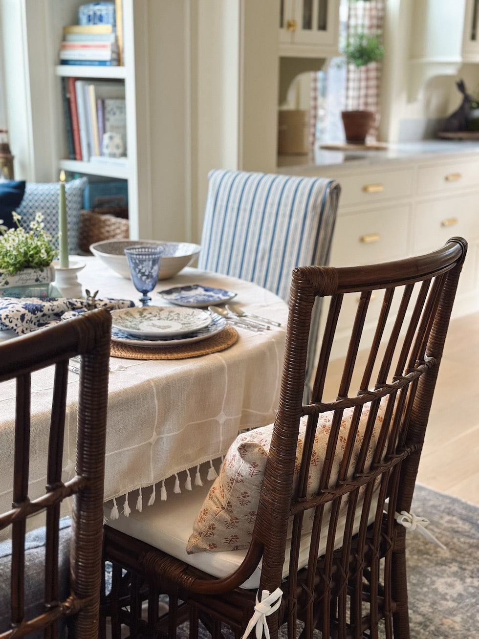 Charming Rattan and Wicker Dining Chairs (and sources)