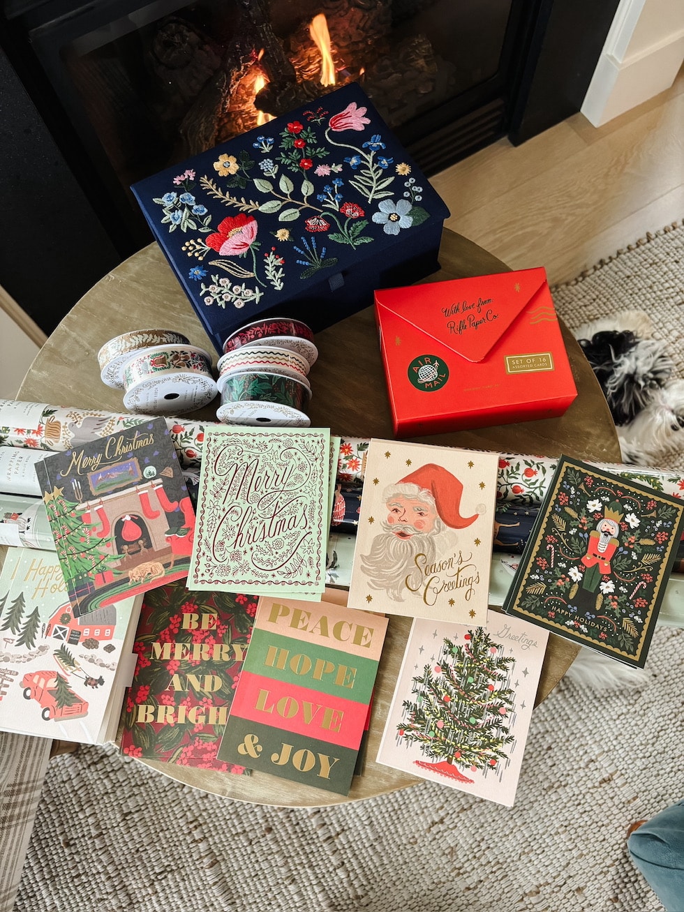 rifle paper co christmas gift wrap cards inspired room