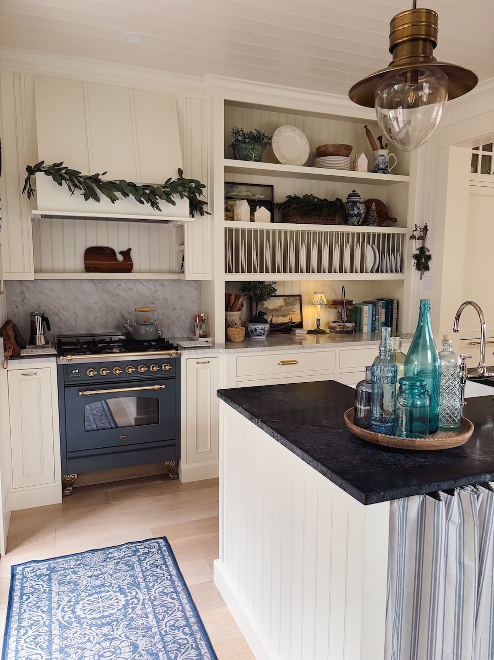 coastal cottage christmas decorating cozy kitchen the inspired room