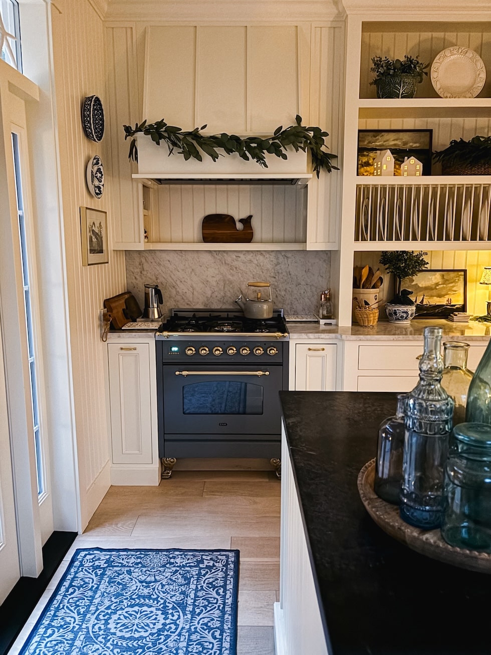 coastal cottage christmas decorating kitchen evening the inspired room