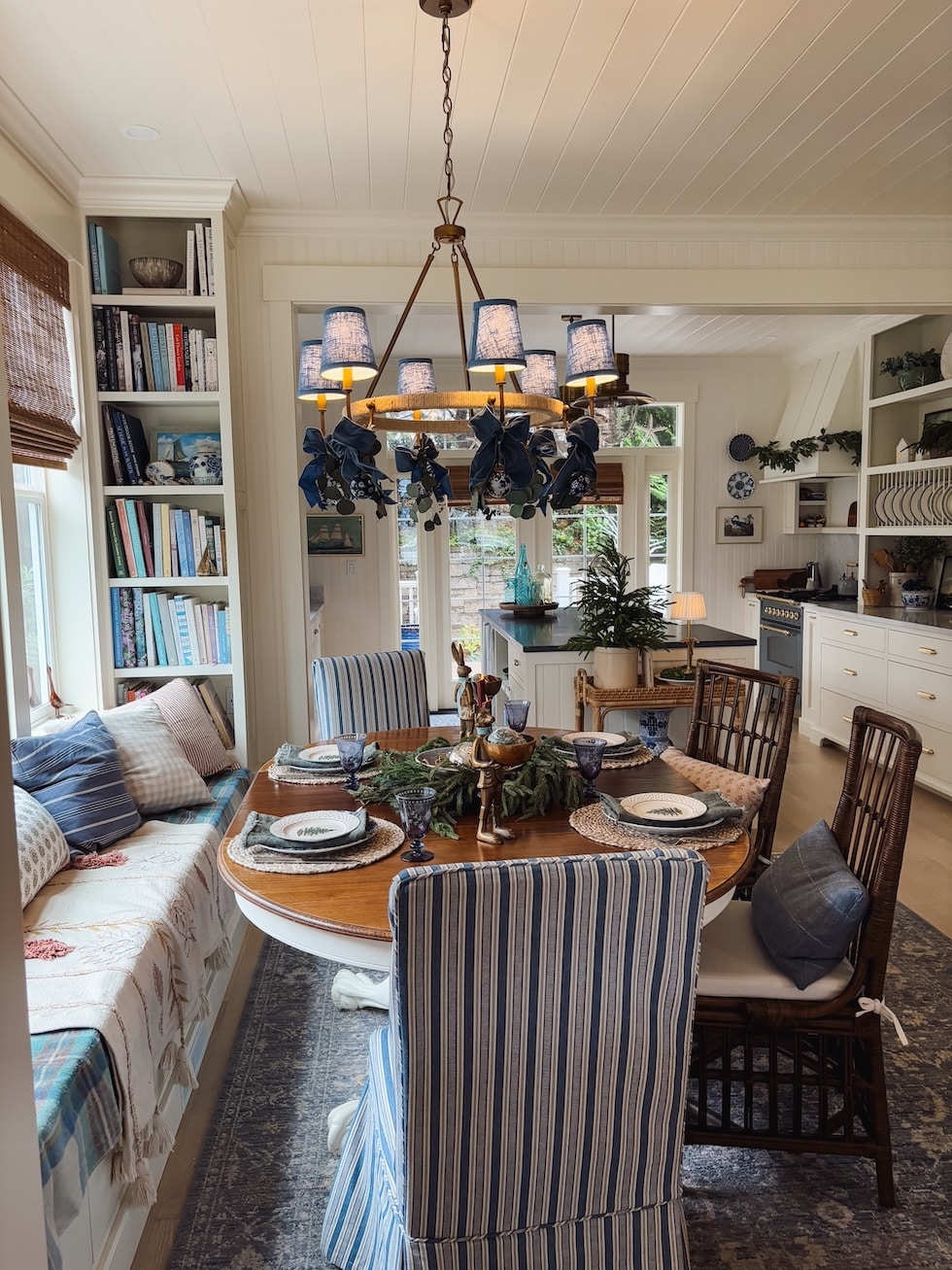 coastal cottage dining room cozy christmas decorating the inspired room