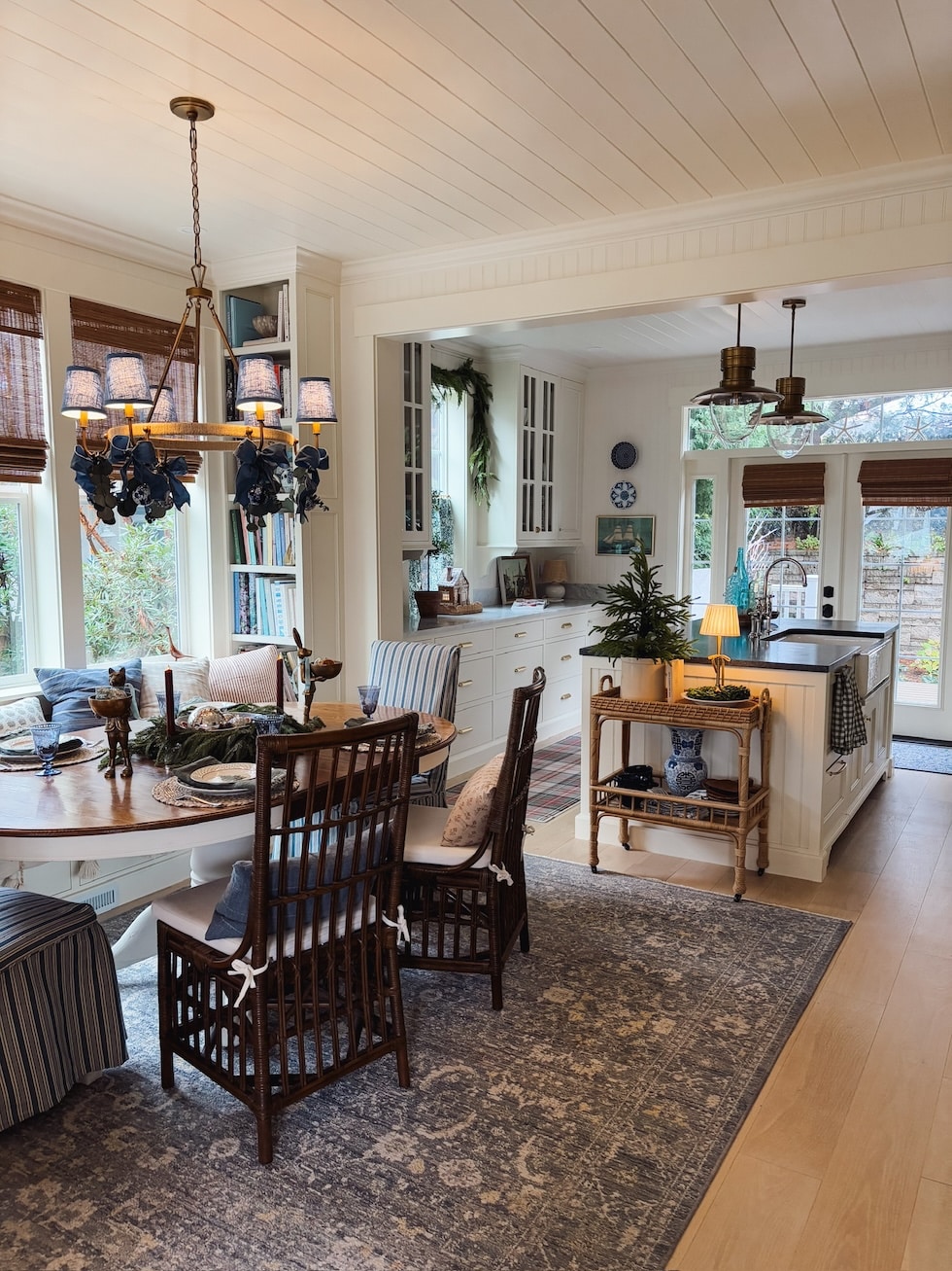 coastal cottage dining room simple christmas decorating the inspired room