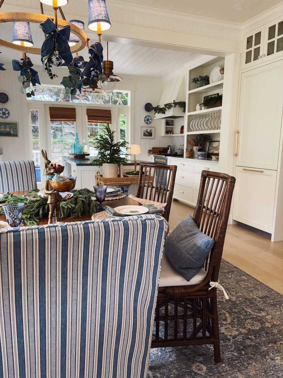 coastal cottage dining room table christmas decorating the inspired room