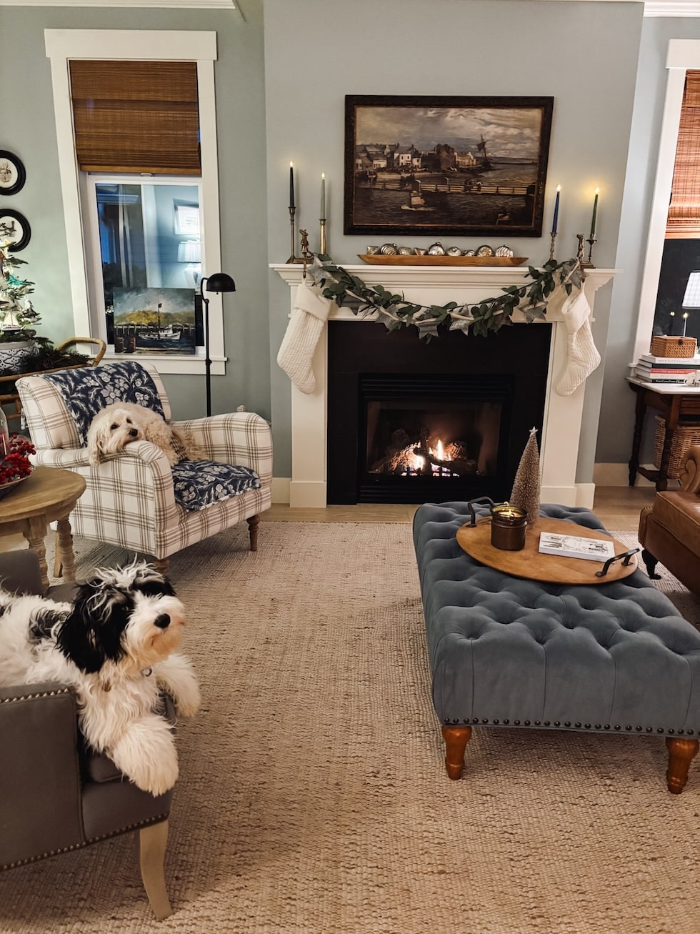 coastal cottage living room simple christmas decorating the inspired room blog