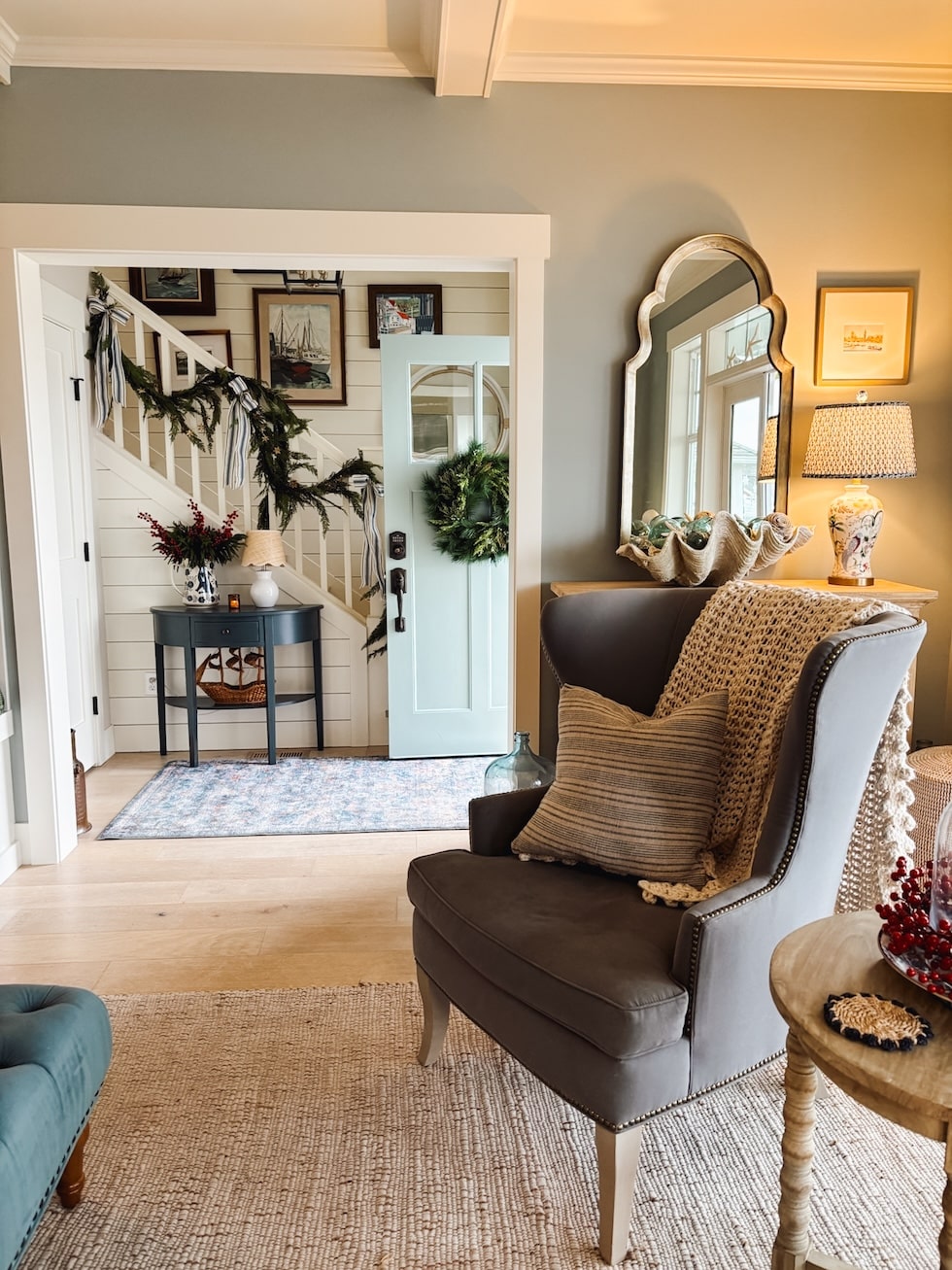 cozy cottage living room christmas decorating the inspired room blog