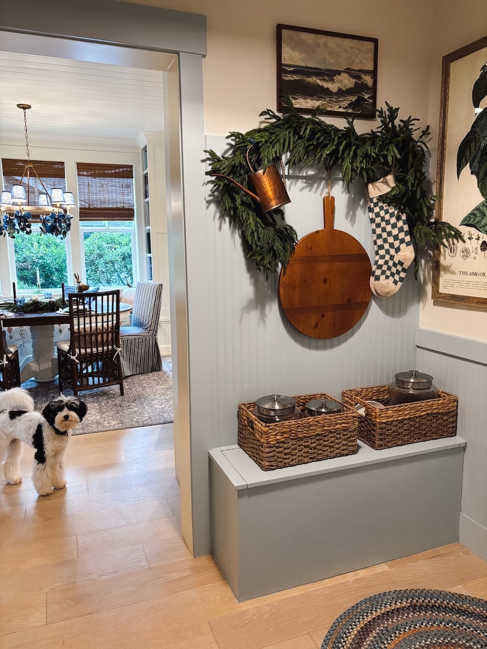 small mudroom pantry dog feeding station cottage the inspired room