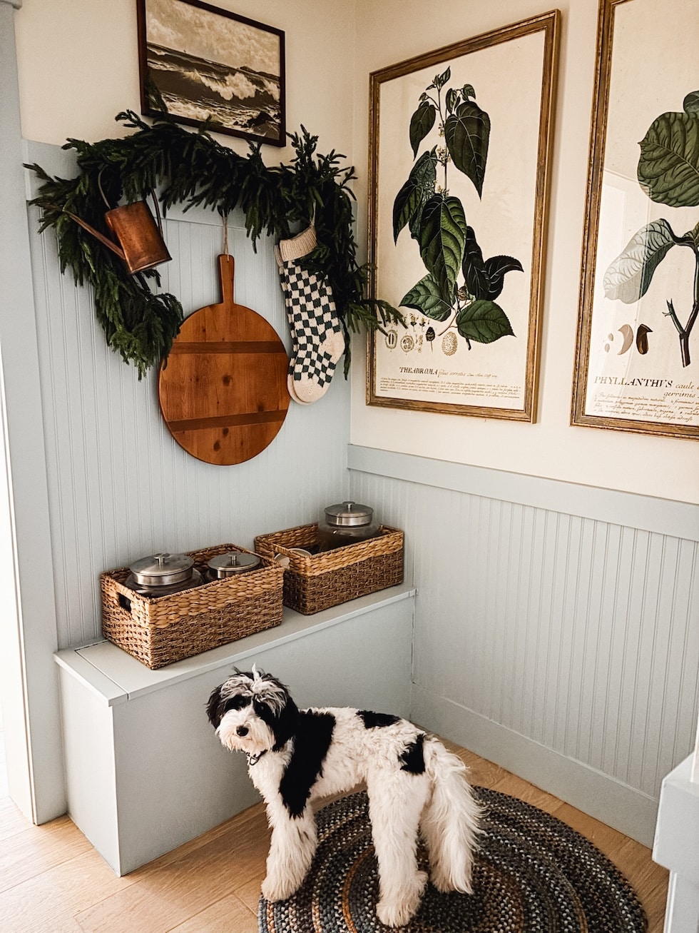 small mudroom pantry hooks baskets cottage style the inspired room