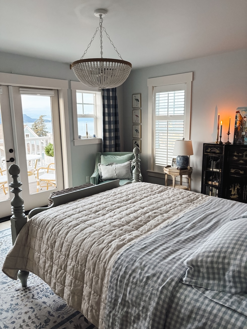 coastal cottage bedroom french doors the inspired room blog