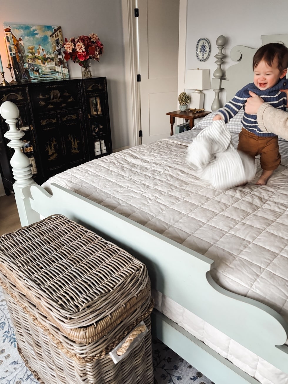 cottage bedroom gingham bedding the inspired room blog