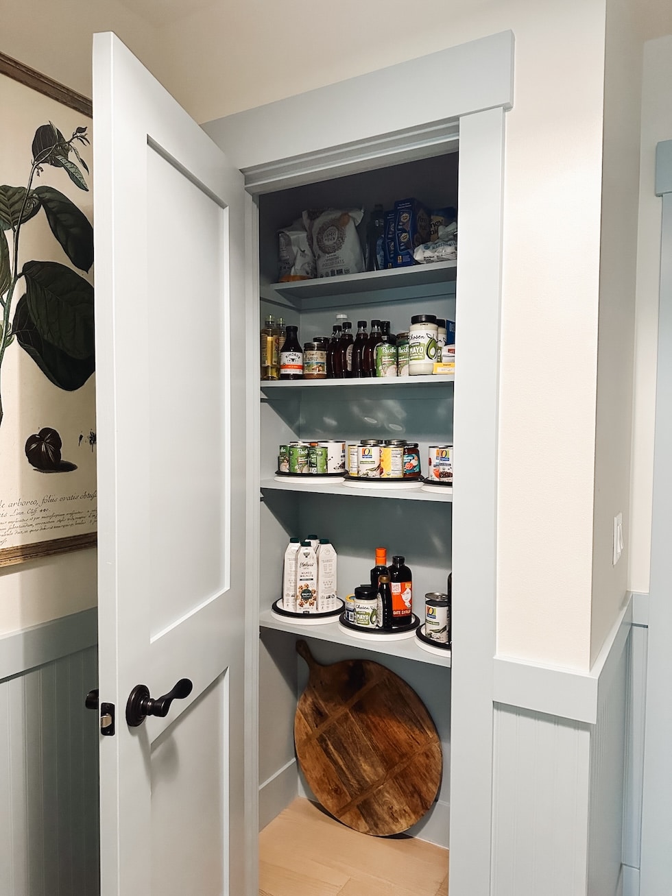 mudroom pantry the inspired room reverse trim blue walls