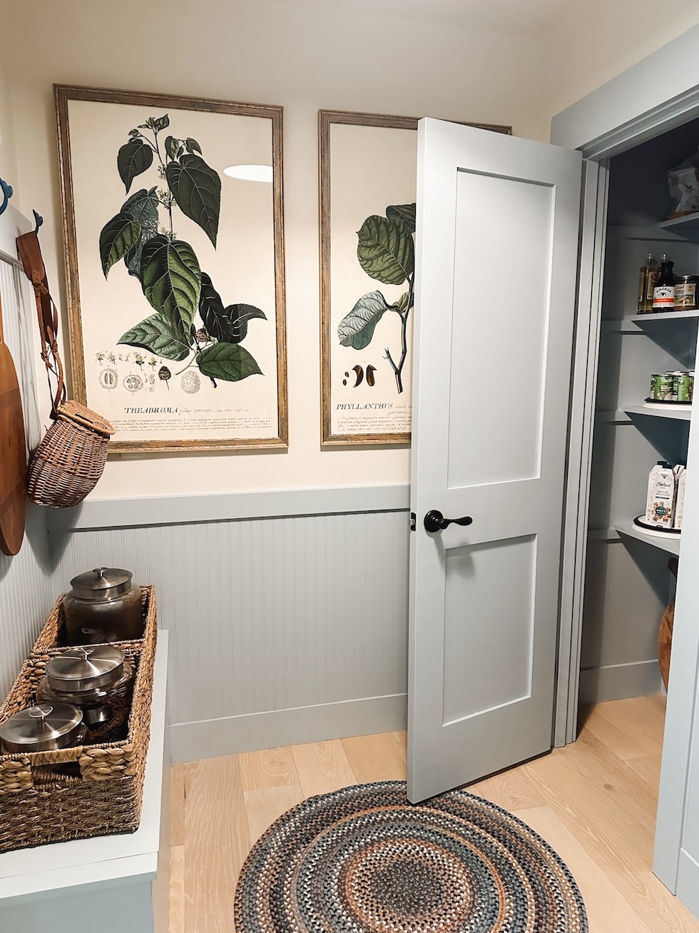 small mudroom pantry the inspired room reverse trim blue walls