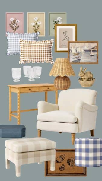 New Target Decor Finds + a Darling Scalloped Shade Rattan Lamp