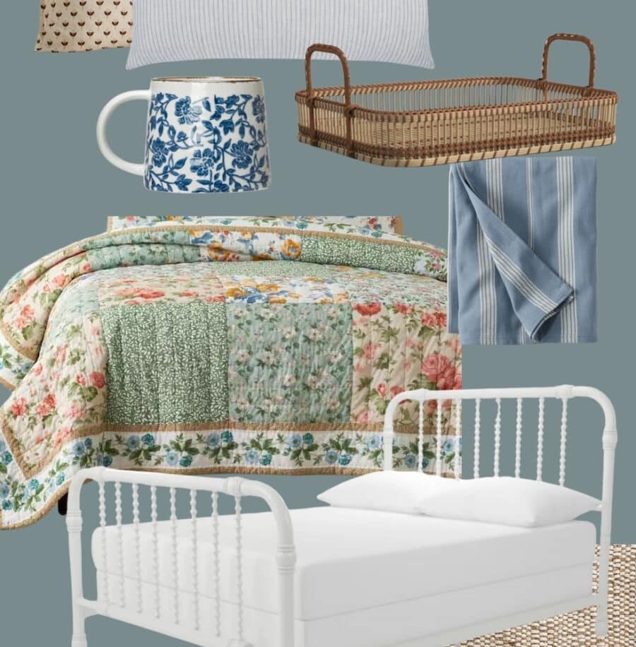 Patchwork Quilts & Cozy Coastal Bed Nook: Get the Look