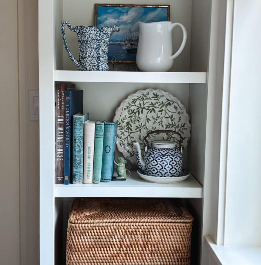 Baskets in the Dining Room (a place for everything!)
