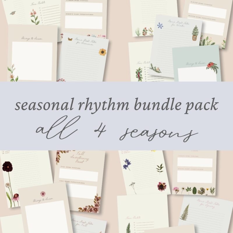 Seasonal Rhythm Printable Packs (All Seasons)