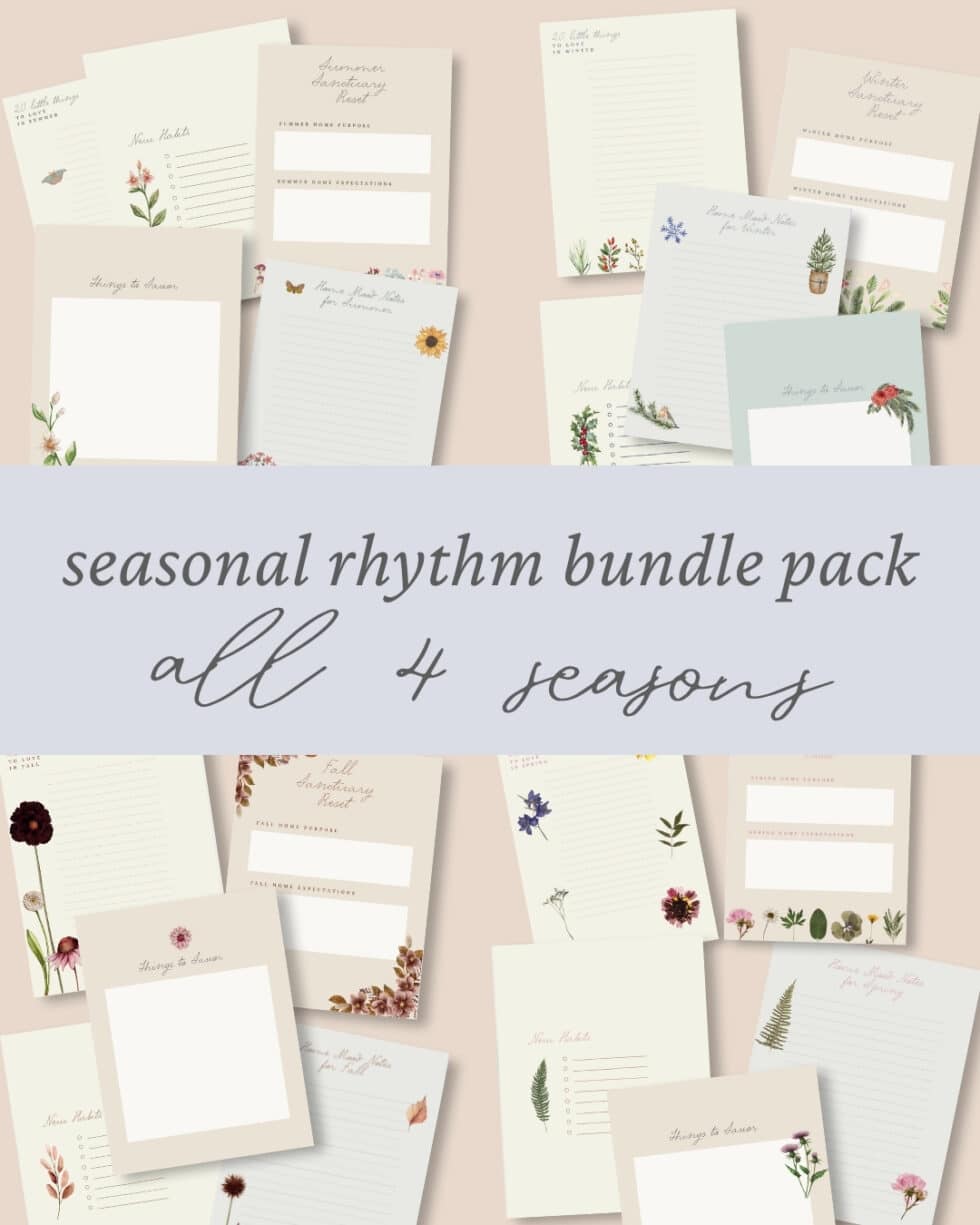 Seasonal Rhythm Printable Packs (All Seasons)
