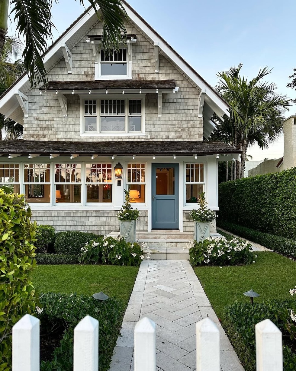 charming shingled home exterior shingled blue doors