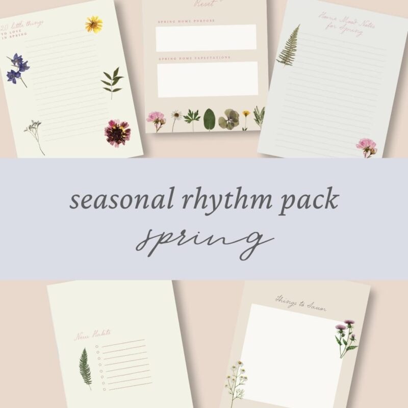 Seasonal Rhythm Printable Pack (Spring)