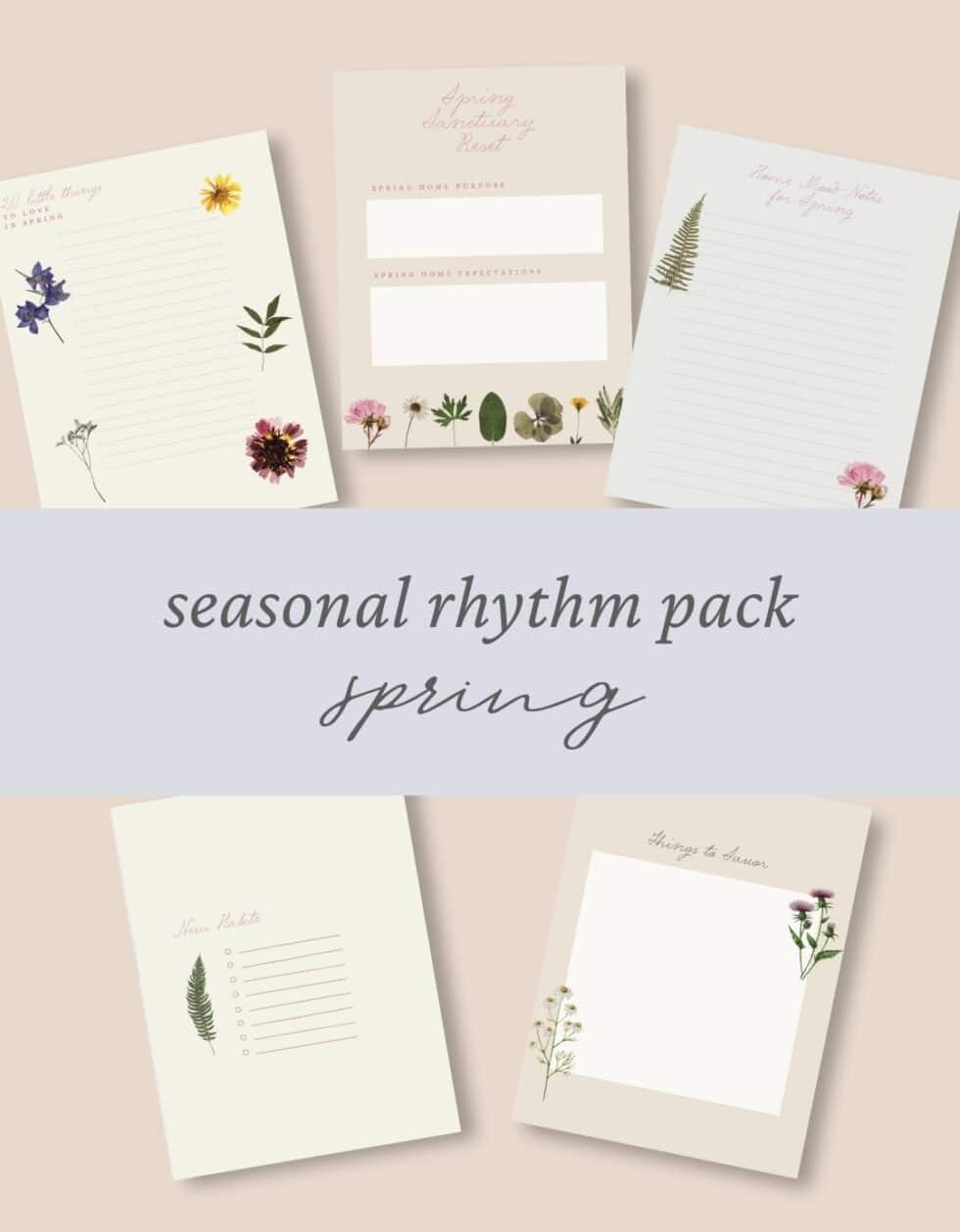 Seasonal Rhythm Printable Pack (Spring)