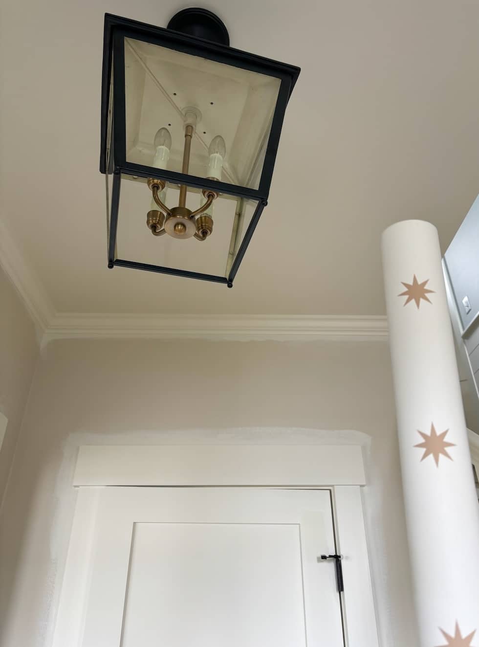 star wallpaper ceiling entry lantern the inspired room