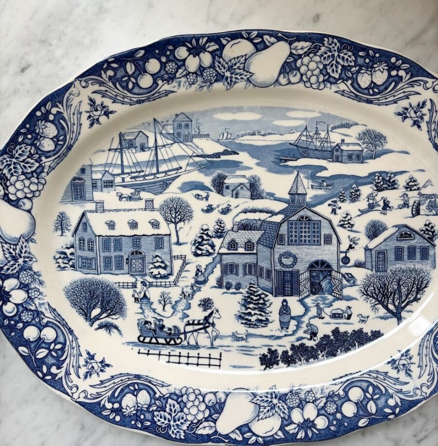 My Vintage Blue and White Platters