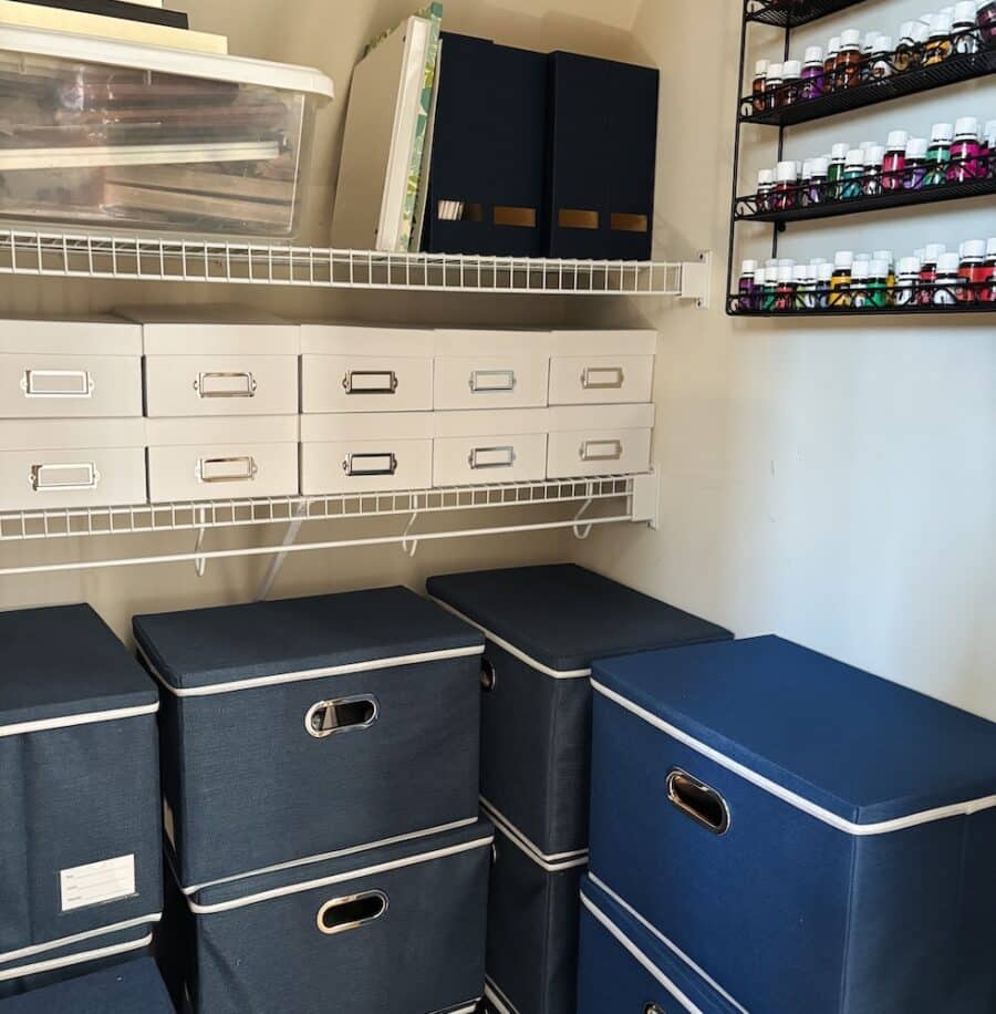 My Organized Closet with Containers for Family Photos, Mementos and more!