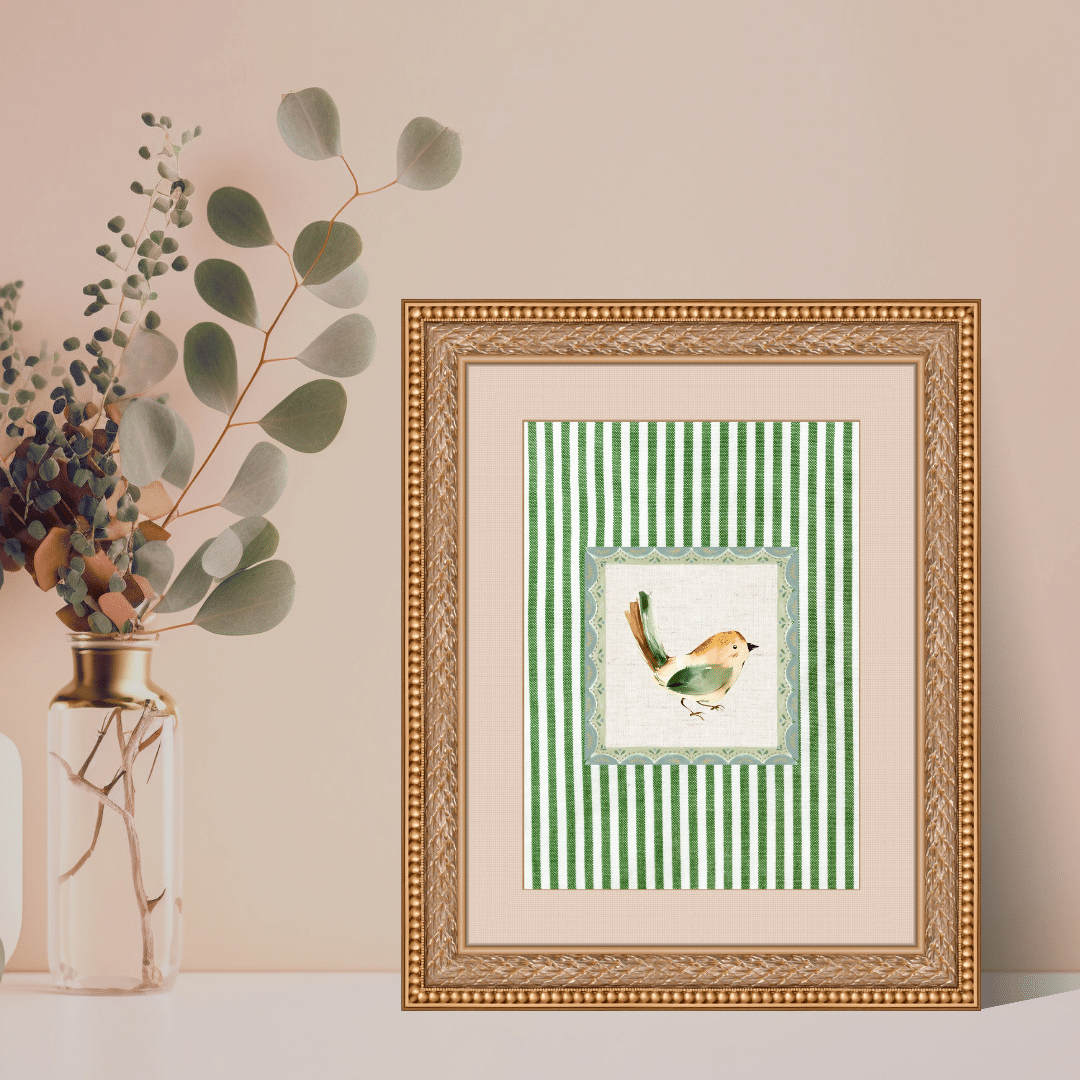 Bird with Stripes Digital Art Print - Image 4