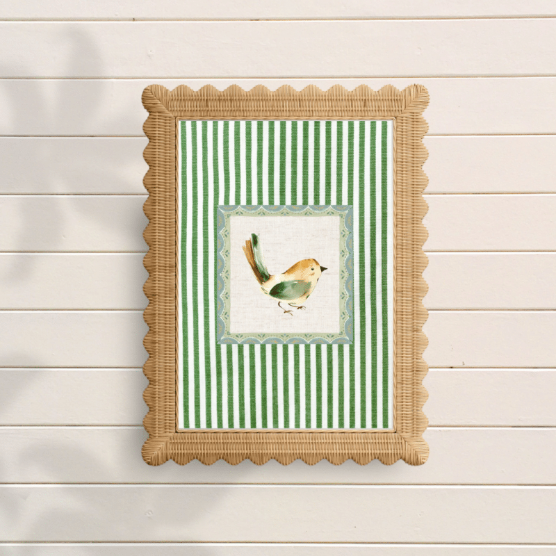 Bird with Stripes Digital Art Print