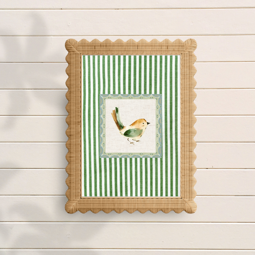 Bird with Stripes Digital Art Print